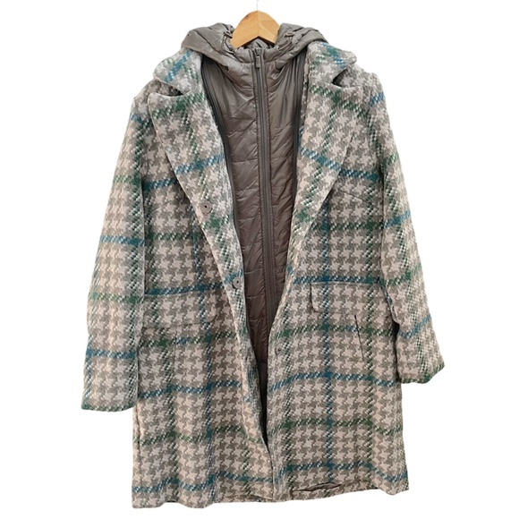 Isaac Mizrahi Houndstooth Coat SZ 12 - Picture 8 of 16